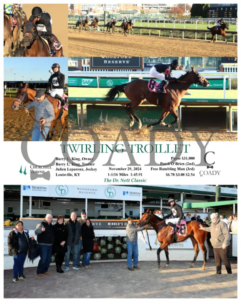 Twirling Troillet - 11-29-24 R08 Cd Churchill Downs