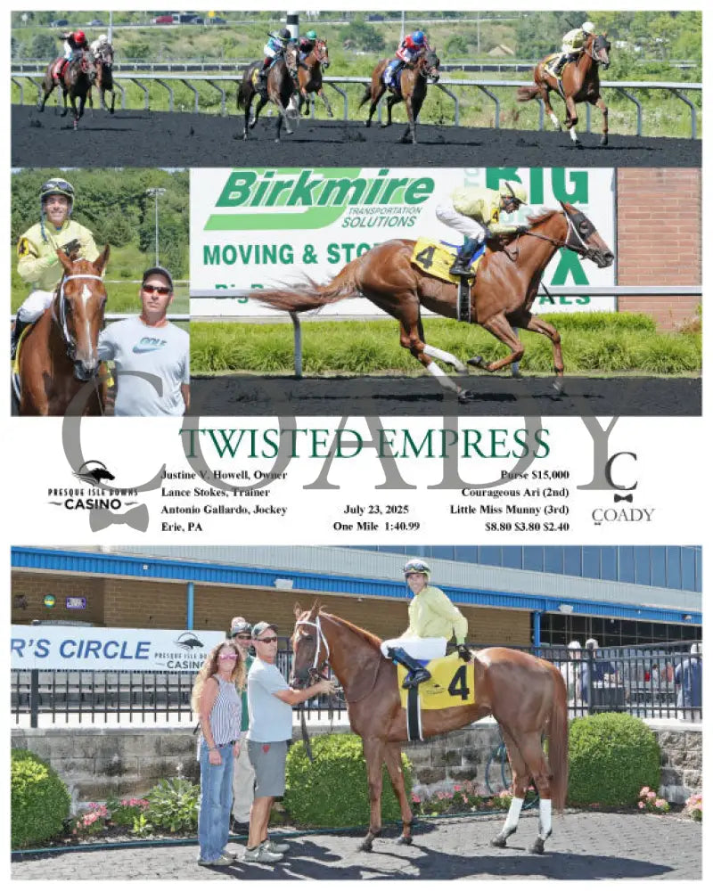 TWISTED EMPRESS - 07-23-25 - R01 - PID Presque Isle Downs