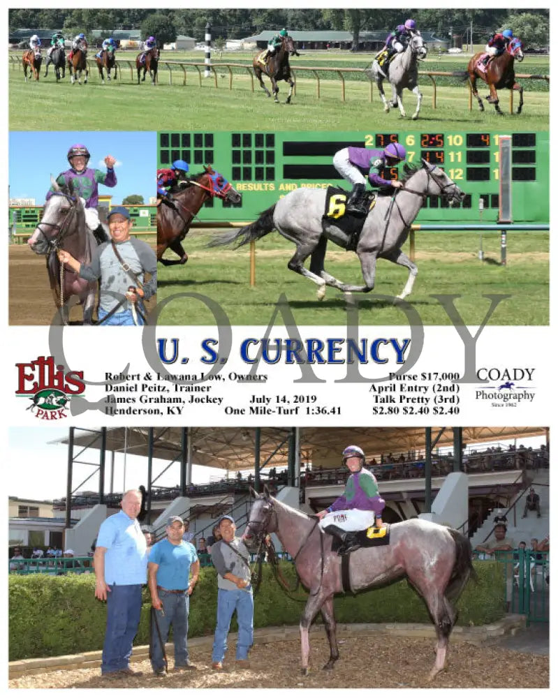 U. S. Currency - 07-14-19 R07 Elp Ellis Park