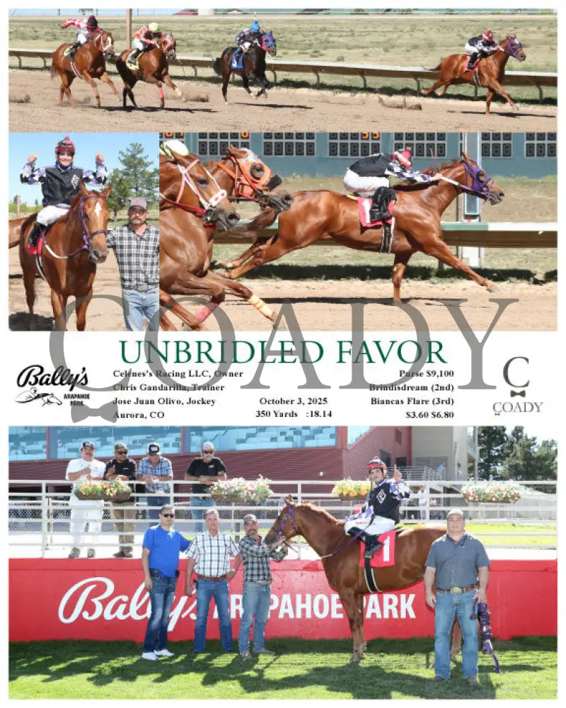 UNBRIDLED FAVOR - 10-03-25 - R01 - ARP Arapahoe Park