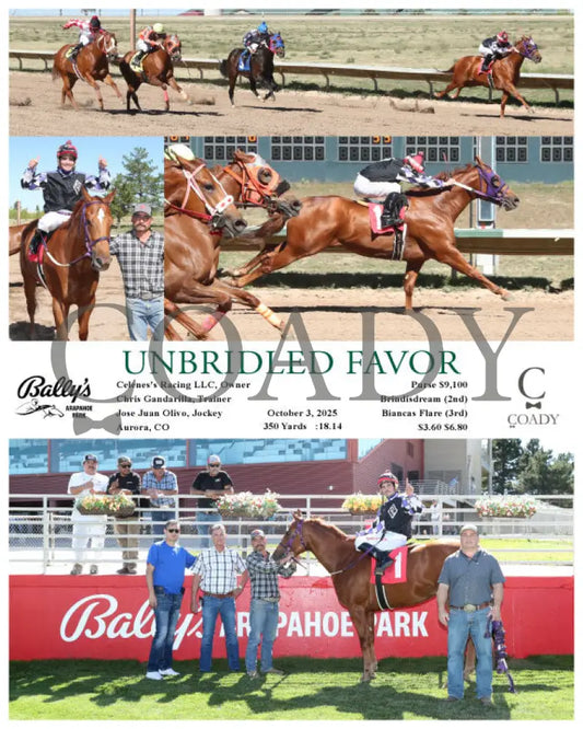 UNBRIDLED FAVOR - 10-03-25 - R01 - ARP Arapahoe Park