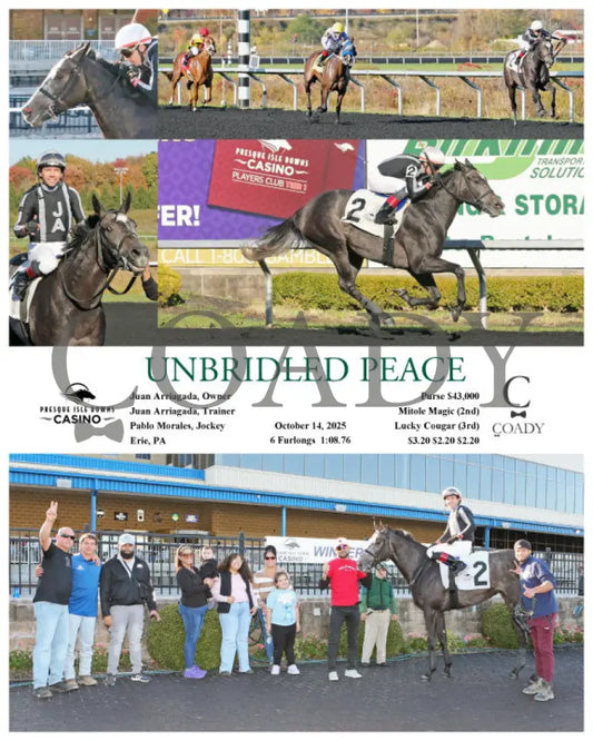 UNBRIDLED PEACE - 10-14-25 - R03 - PID Presque Isle Downs