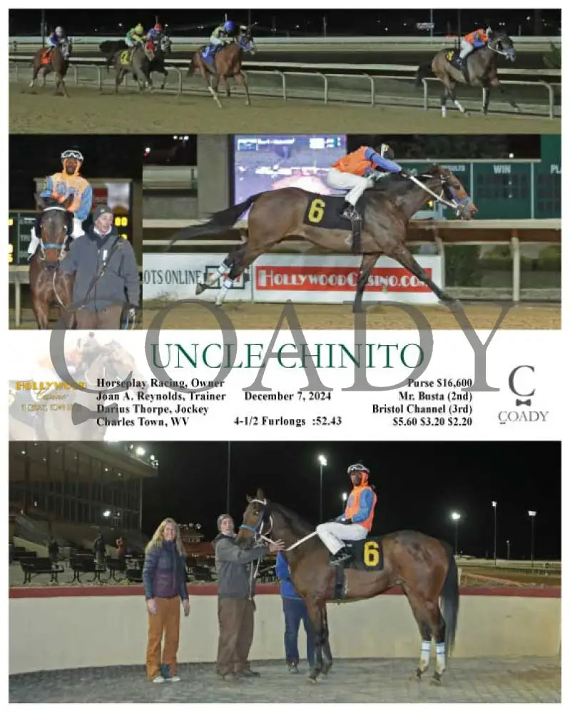 Uncle Chinito - 12-07-24 R04 Ct Hollywood Casino At Charles Town Races