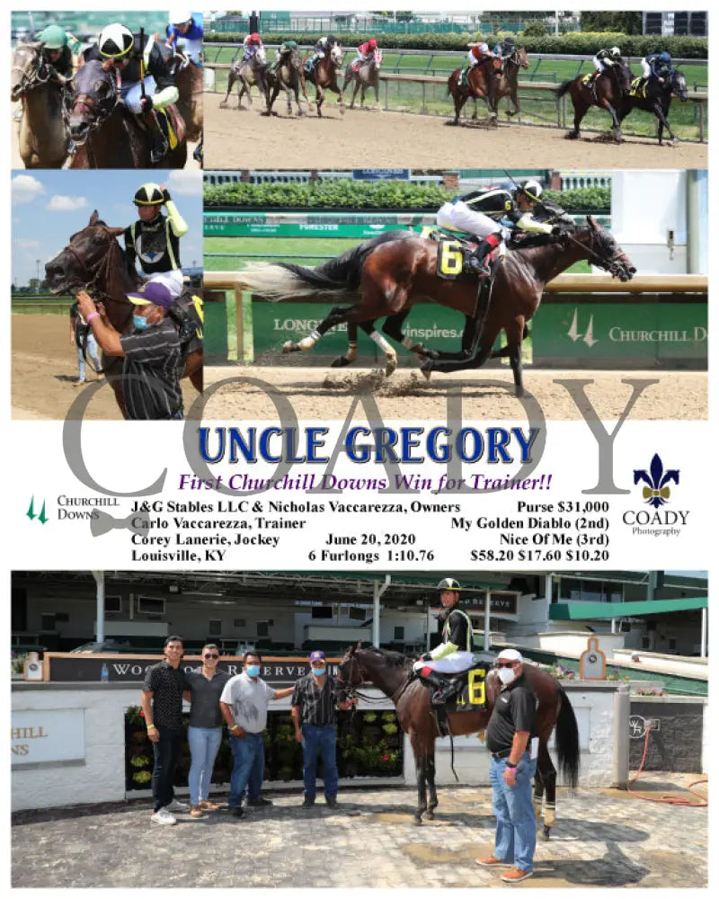 Uncle Gregory - First Churchill Downs Win For Trainer!! 06-20-20 R07 Cd