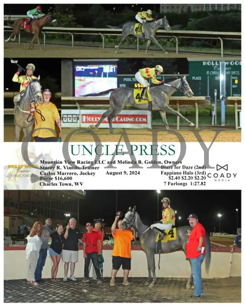 Uncle Press - 08-09-24 R08 Ct Hollywood Casino At Charles Town Races