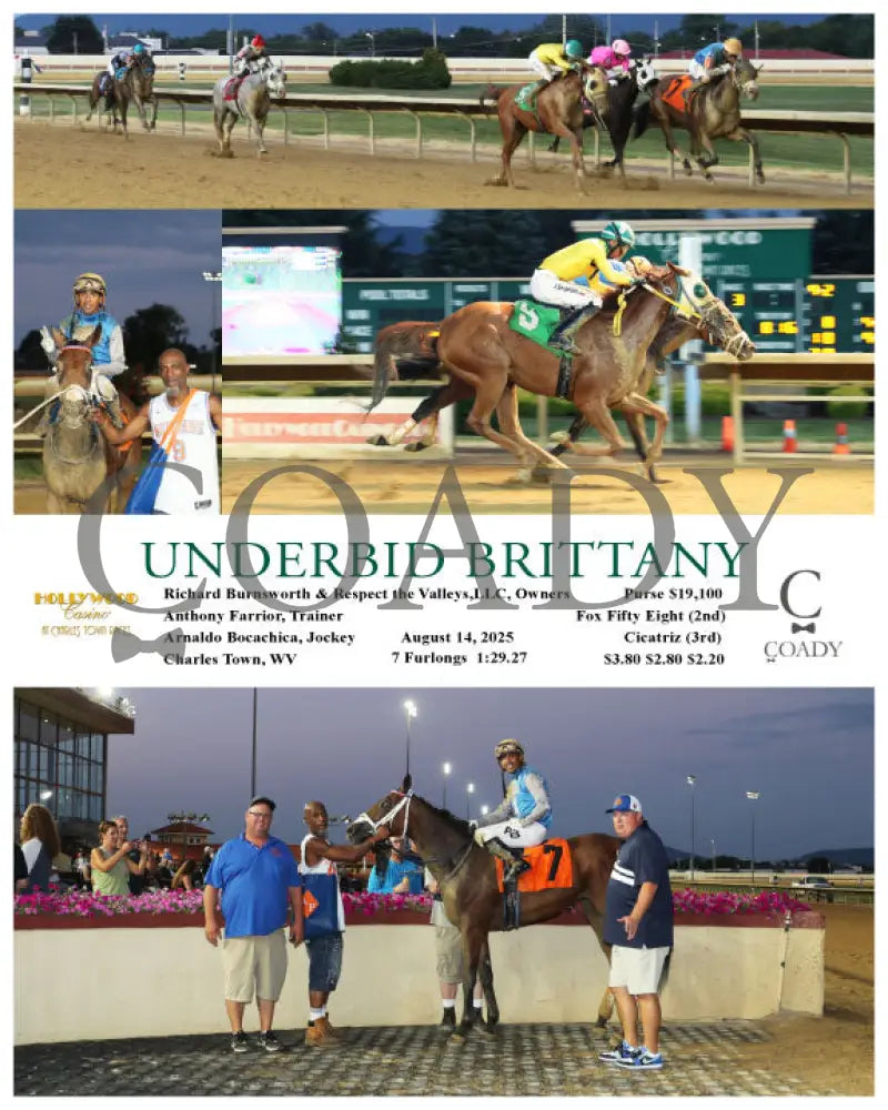 UNDERBID BRITTANY - 08-14-25 - R03 - CT Hollywood Casino at Charles Town Races