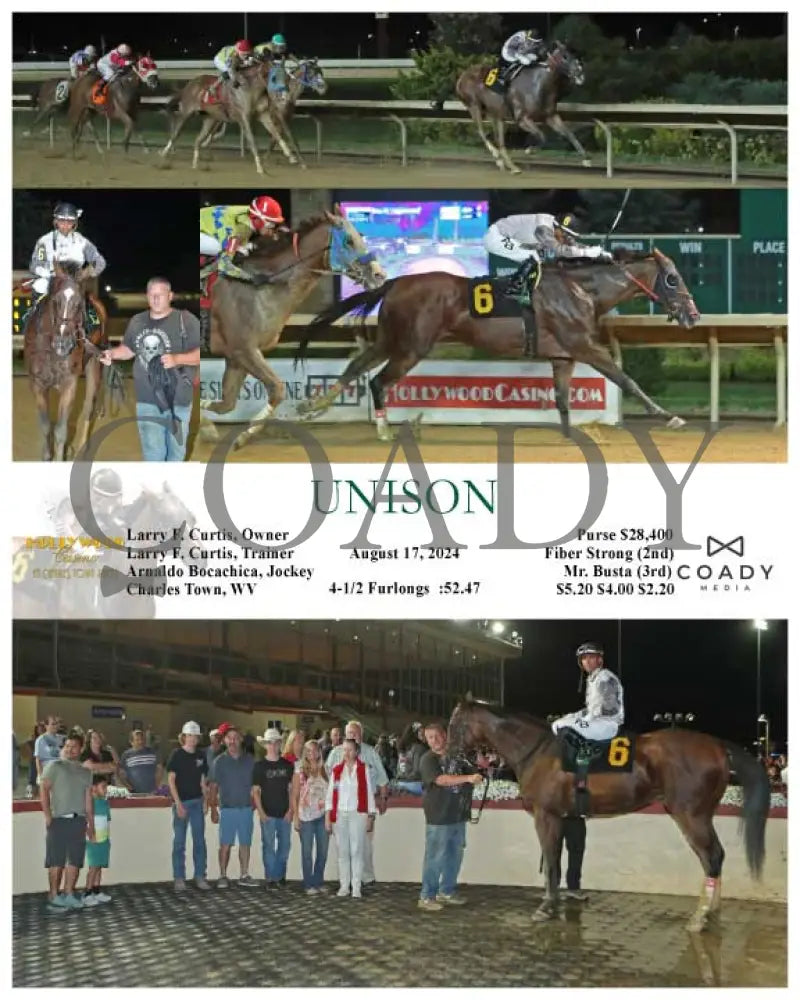 Unison - 08-17-24 R04 Ct Hollywood Casino At Charles Town Races