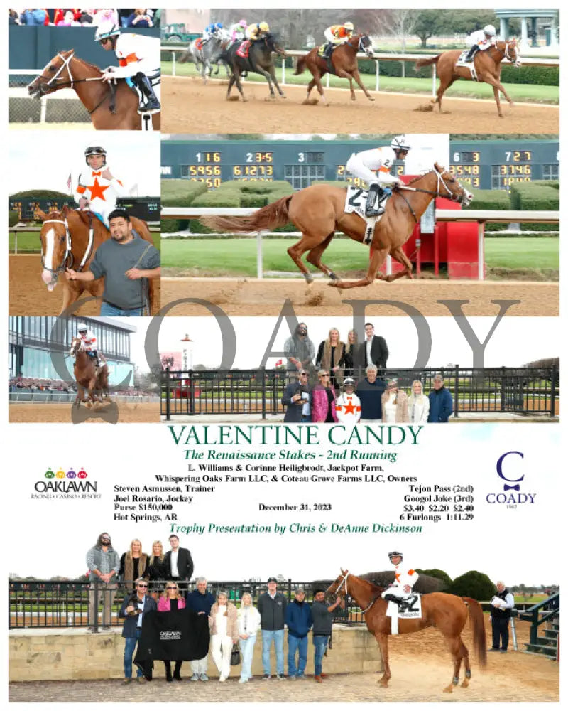 Valentine Candy - The Renaissance Stakes 2Nd Running 12-31-23 R07 Op Oaklawn Park