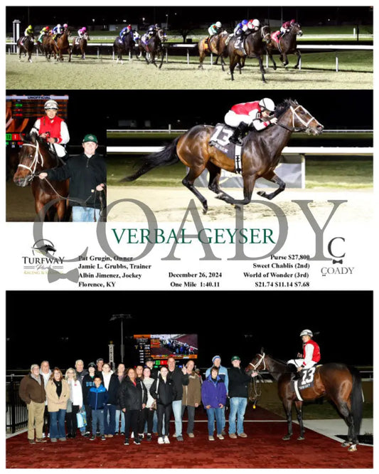 Verbal Geyser - 122624 Race 03 Tp Turfway Park