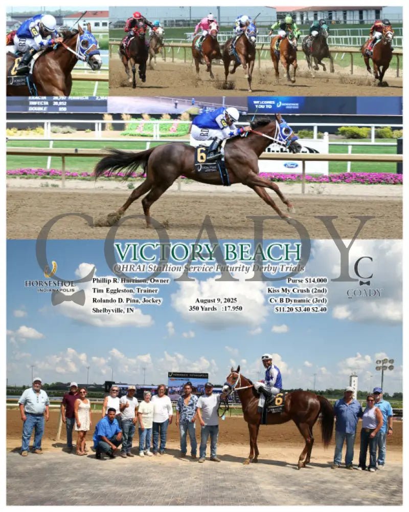 VICTORY BEACH - QHRAI Stallion Service Futurity Derby Trials - 08-09-25 - R10 - IND Indiana Grand
