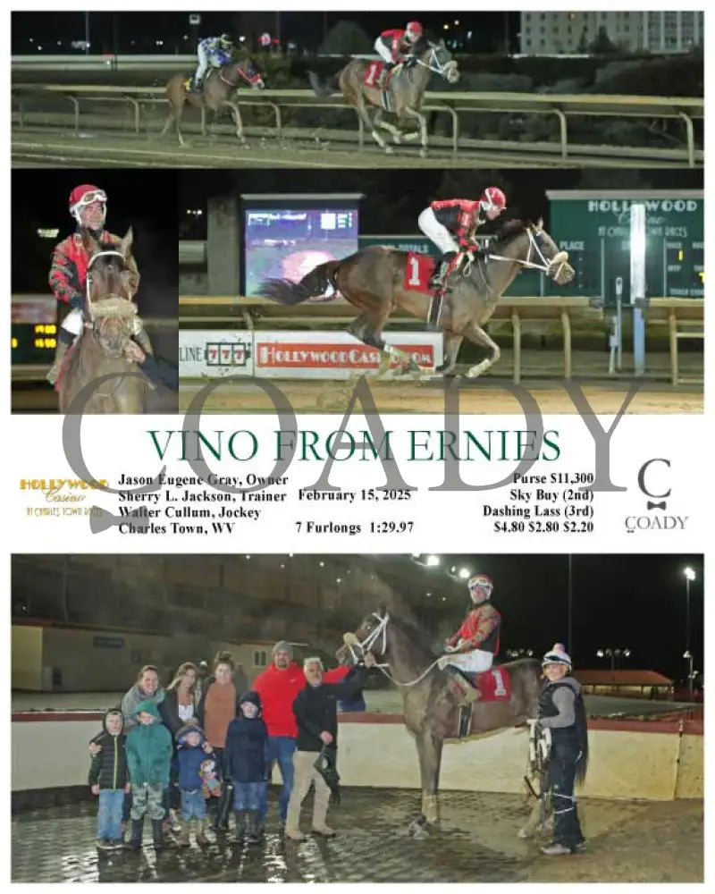 VINO FROM ERNIES - 02-15-25 - R01 - CT Hollywood Casino at Charles Town Races