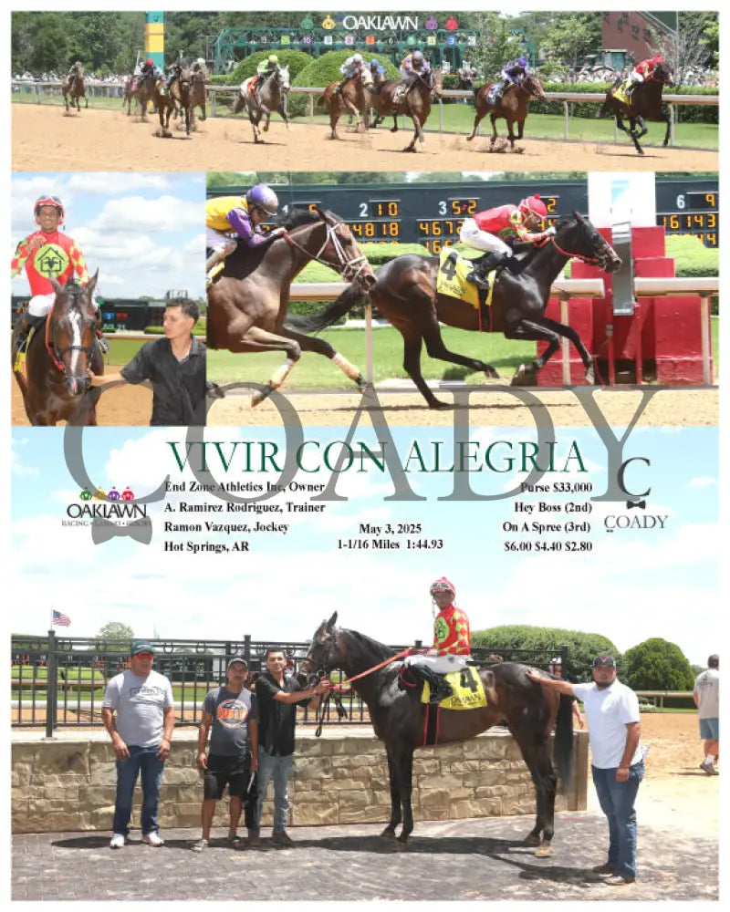 VIVIR CON ALEGRIA - 05-03-25 - R03 - OP Oaklawn Park