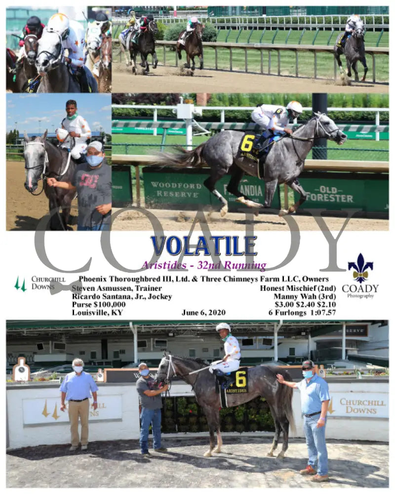 Volatile - Aristides 32Nd Running 06-06-20 R08 Cd Churchill Downs