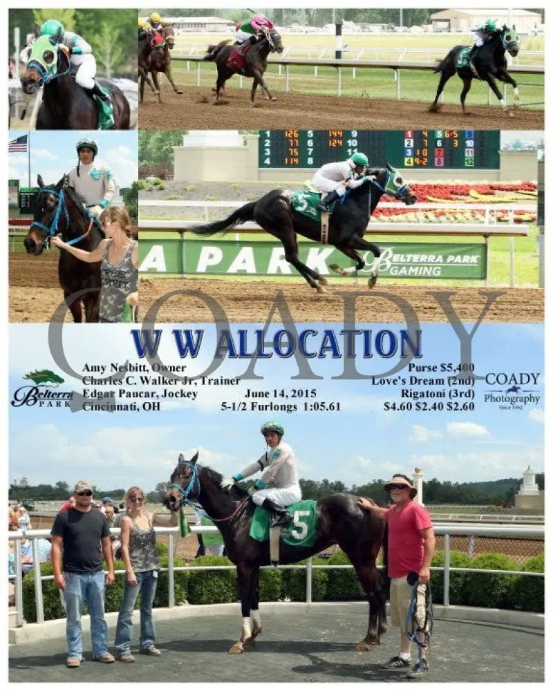 W Allocation - 061415 Race 04 Btp Belterra Park