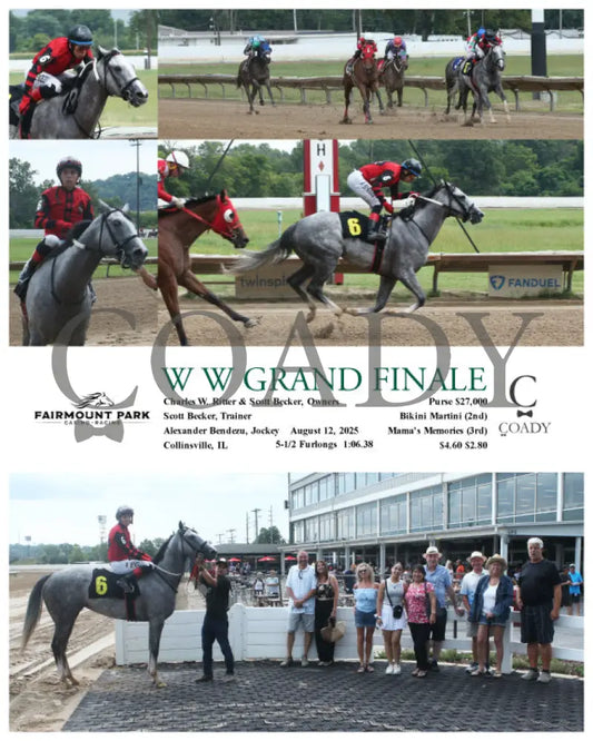 W W GRAND FINALE - 08-12-25 - R02 - FP Fanduel Sportsbook Horse Racing
