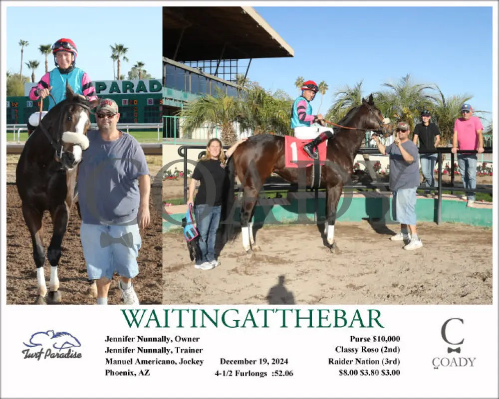 Waitingatthebar - 12-19-24 R06 Tup Turf Paradise