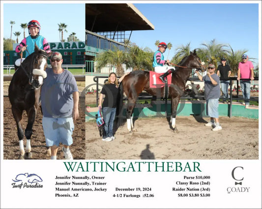 Waitingatthebar - 12-19-24 R06 Tup Turf Paradise