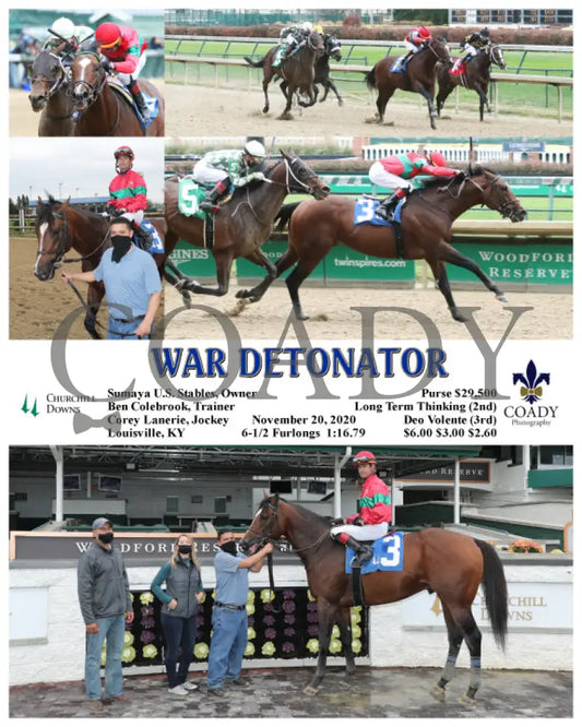 War Detonator - 11-20-20 R03 Cd Churchill Downs