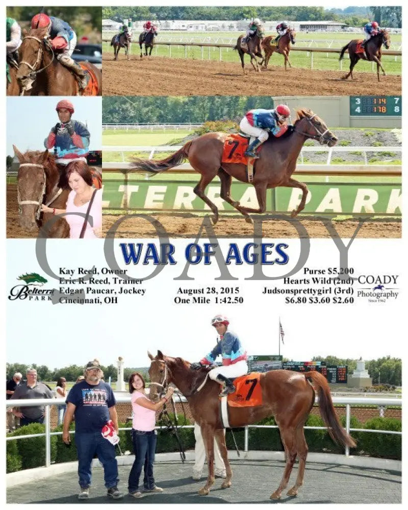 War Of Ages - 082815 Race 01 Btp Belterra Park