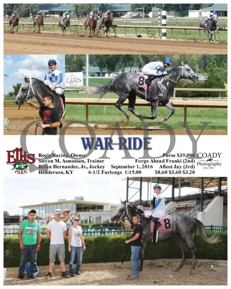 War Ride - 090116 Race 06 Elp Ellis Park