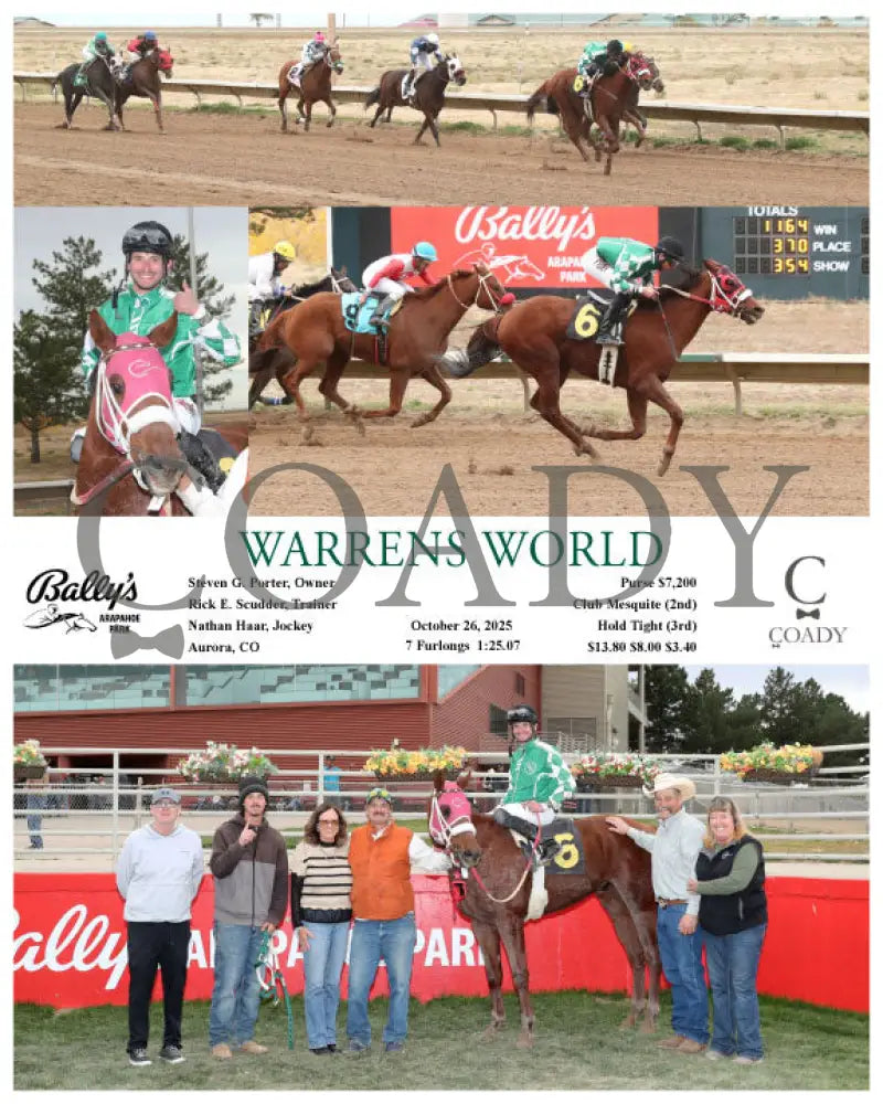 WARRENS WORLD - 10-26-25 - R06 - ARP Arapahoe Park