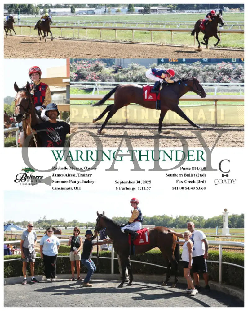 WARRING THUNDER - 093025 - Race 04 - BTP Presque Isle Downs