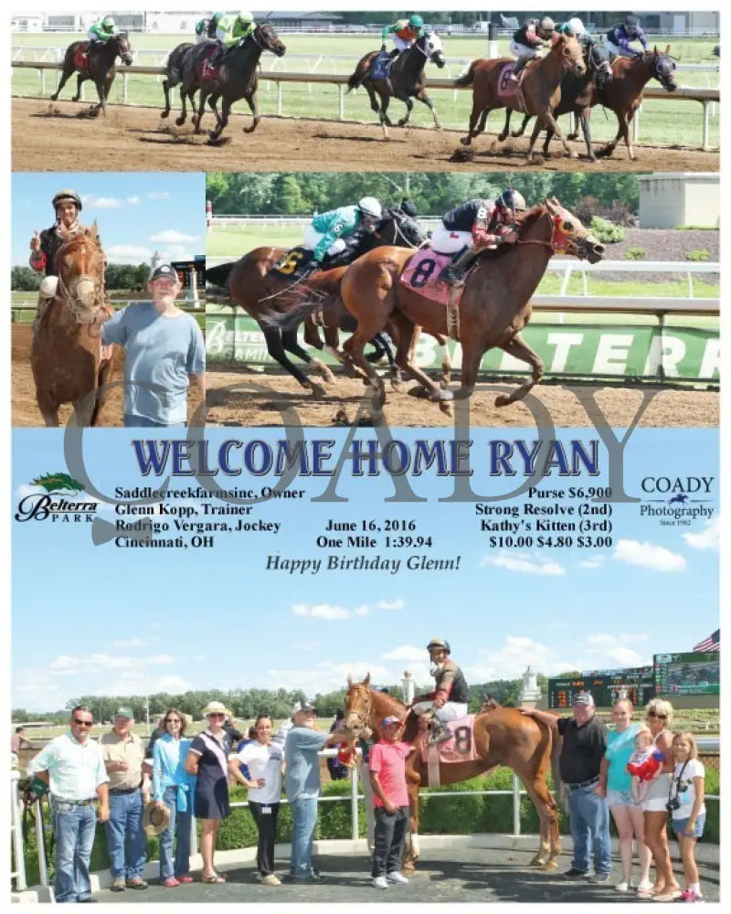 Welcome Home Ryan - 061616 Race 07 Btp Belterra Park