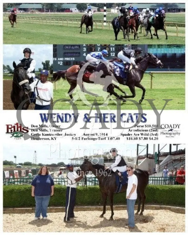 Wendy & Her Cats - 080914 Race 01 Elp Ellis Park