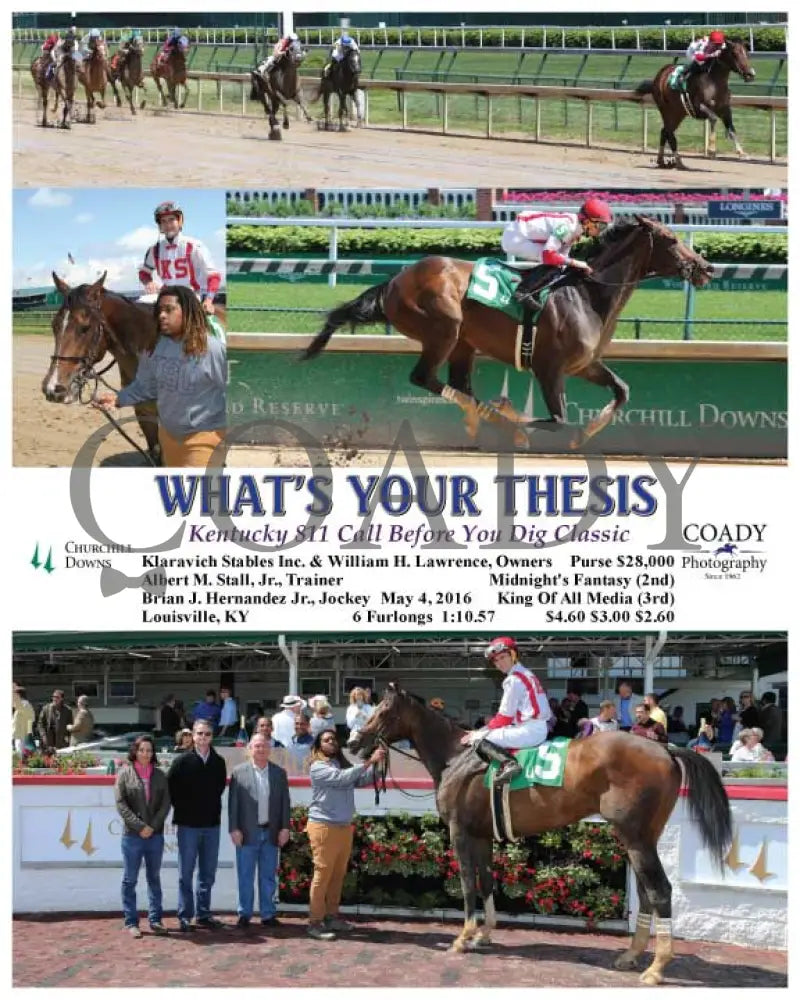 What’s Your Thesis - 050416 Race 06 Cd Churchill Downs