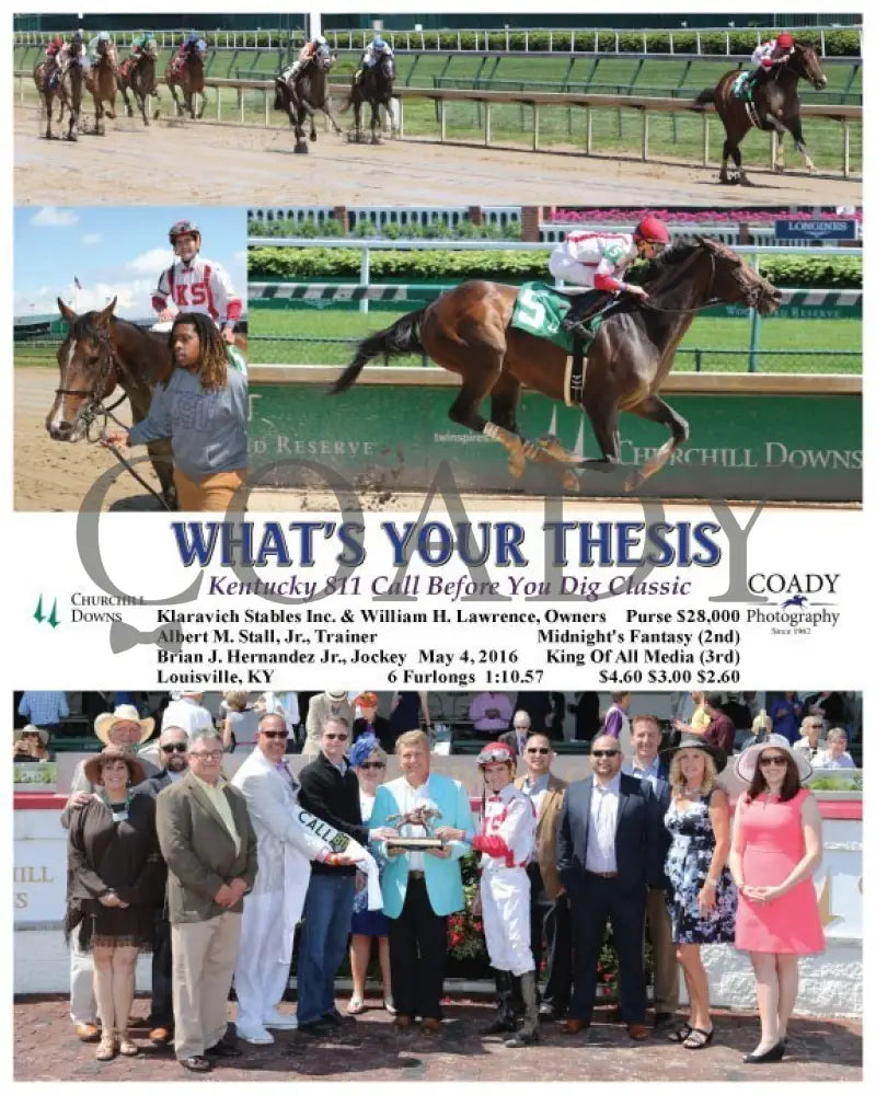 What’s Your Thesis - 050416 Race 06 Cd Group Churchill Downs
