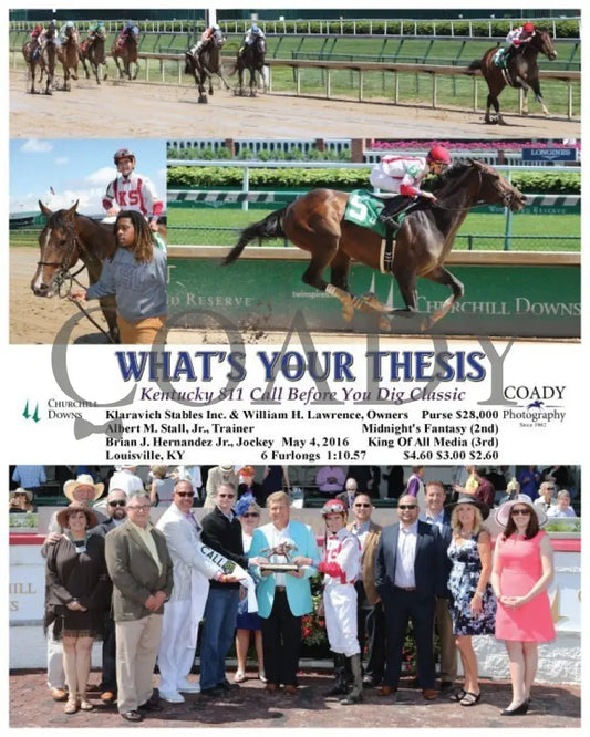 What’s Your Thesis - 050416 Race 06 Cd Group Churchill Downs