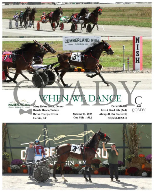 WHEN WE DANCE - 101125 - Race 01 - CLR Presque Isle Downs