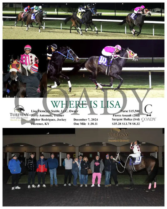 Where Is Lisa - 12-07-24 R02 Tp Turfway Park