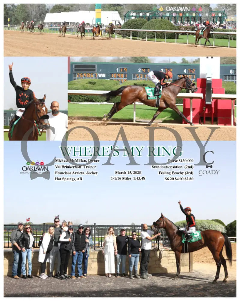 WHERE’S MY RING - 03-15-25 - R07 - OP Oaklawn Park