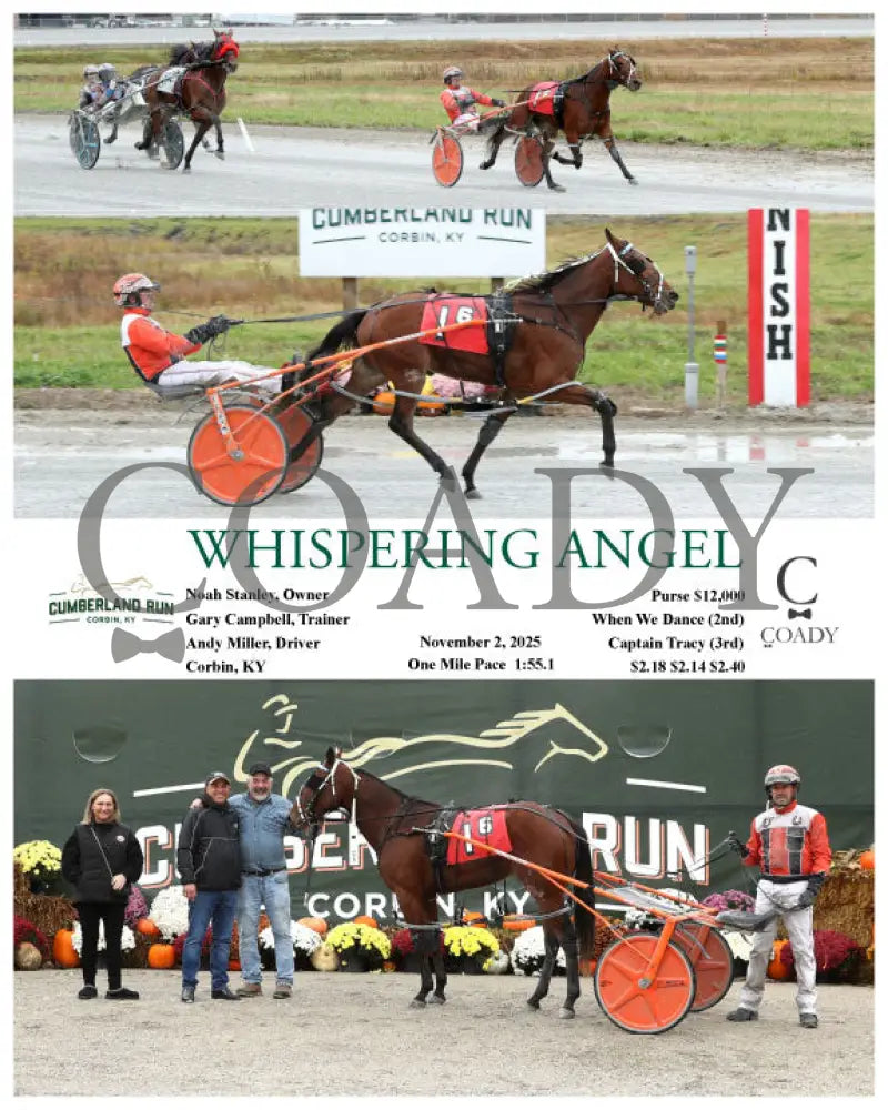 WHISPERING ANGEL - 110225 - Race 06 - CMR Presque Isle Downs