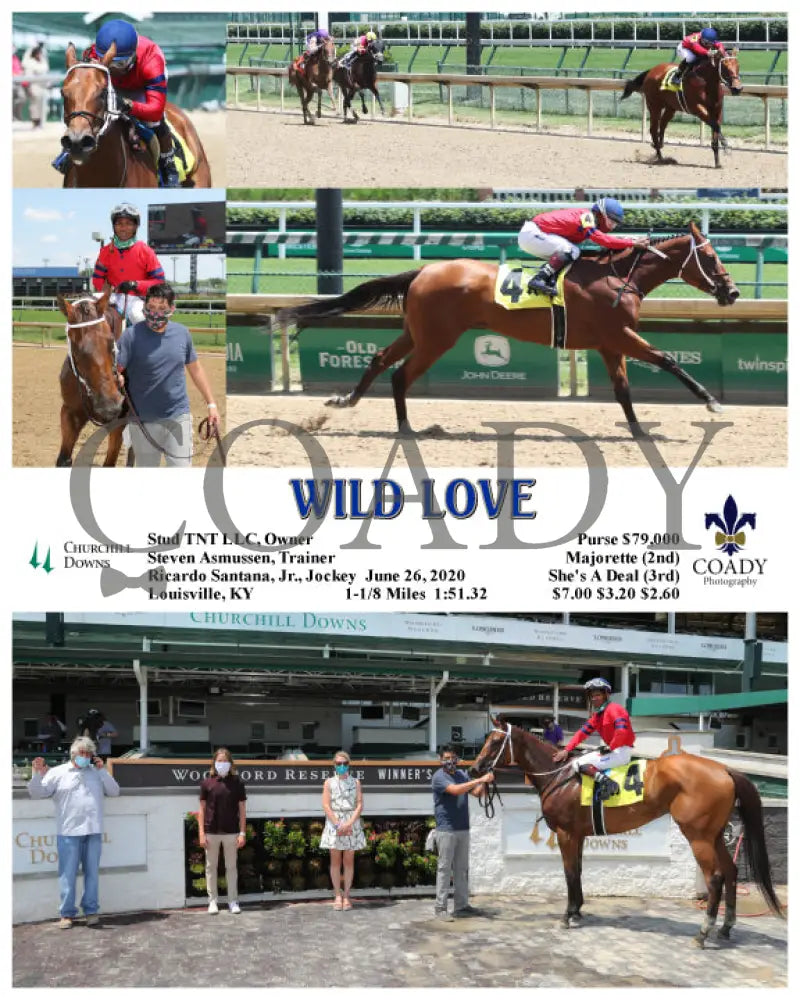 Wild Love - 06-26-20 R04 Cd Churchill Downs
