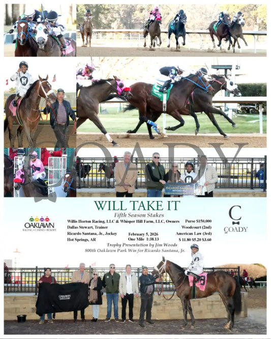 WILL TAKE IT - Fifth Season Stakes  - 02-05-26 - R08 - OP - Coady Media - Kurtis Coady Photography