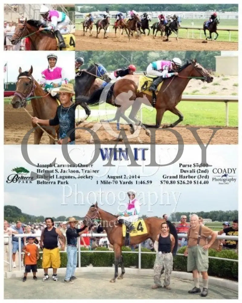 Win It - 080214 Race 05 Btp Belterra Park