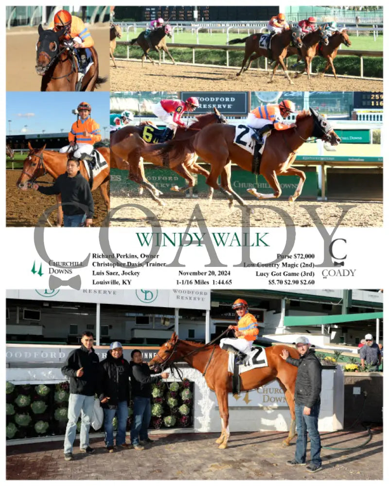 Windy Walk - 11-20-24 R06 Cd Churchill Downs