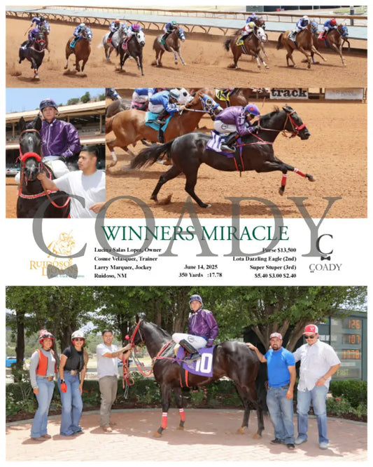 WINNERS MIRACLE - 06-14-25 - R01 - RUI Ruidoso Downs