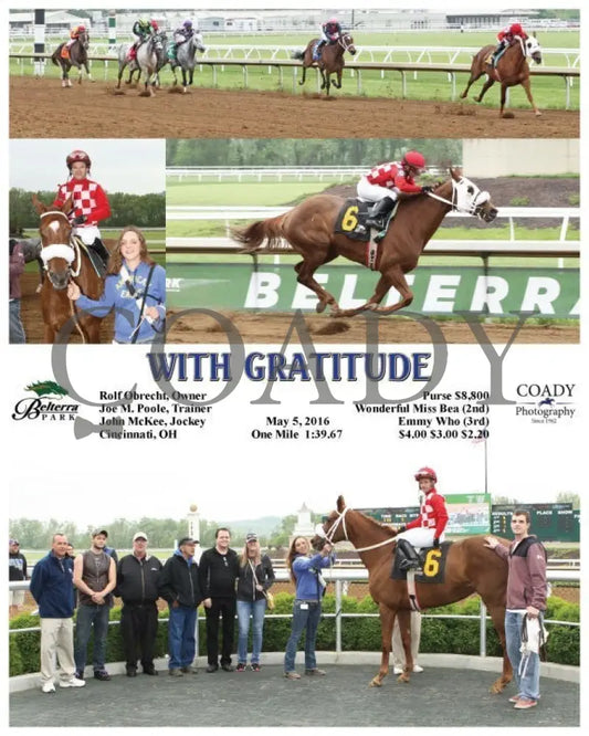With Gratitude - 050516 Race 05 Btp Belterra Park