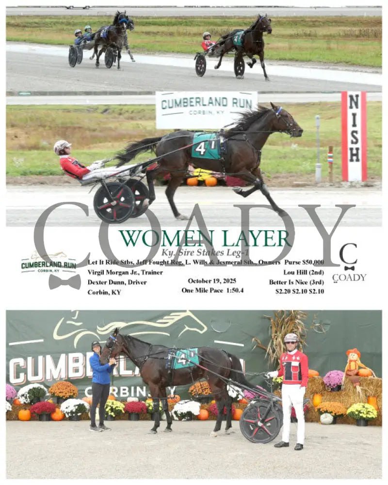 WOMEN LAYER - Ky. Sire Stakes Leg-1 - 10-19-25 - R01 - CMR Presque Isle Downs