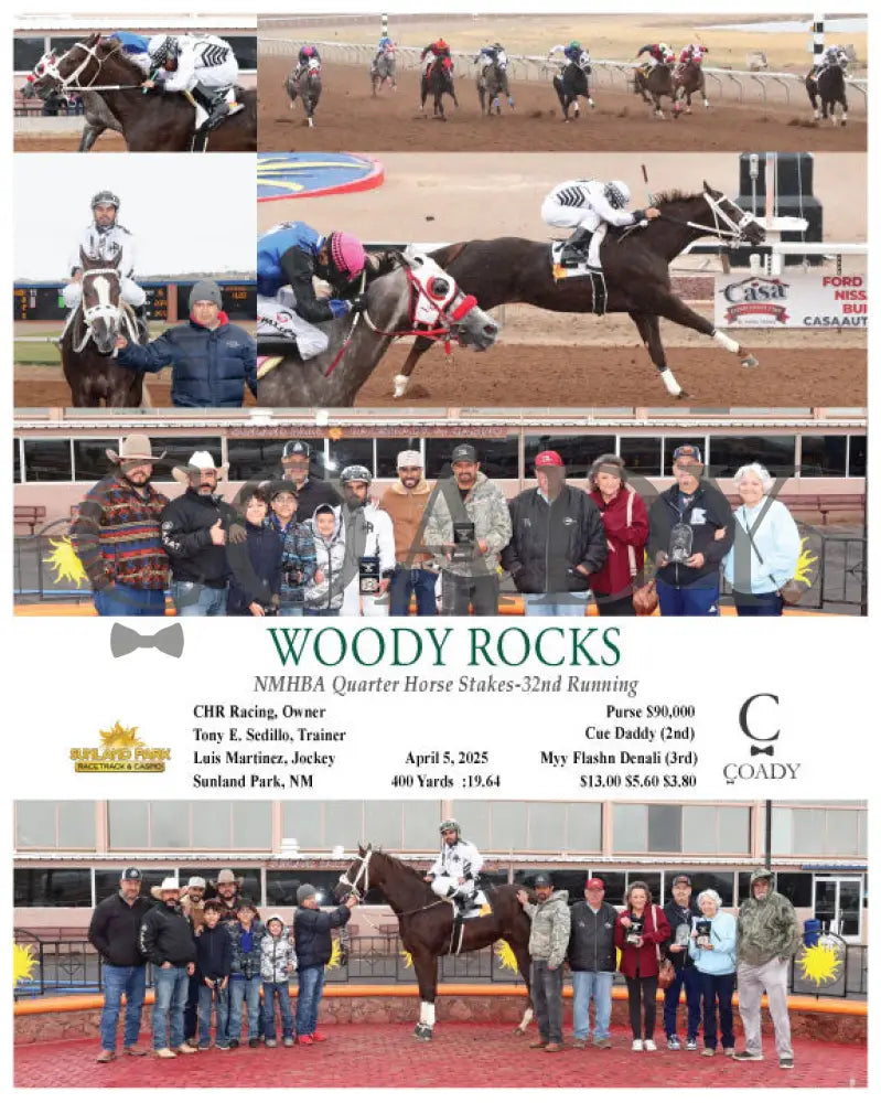 WOODY ROCKS - NMHBA Quarter Horse Stakes-32nd Running - 04-05-25 - R06 - SUN Sunland Park