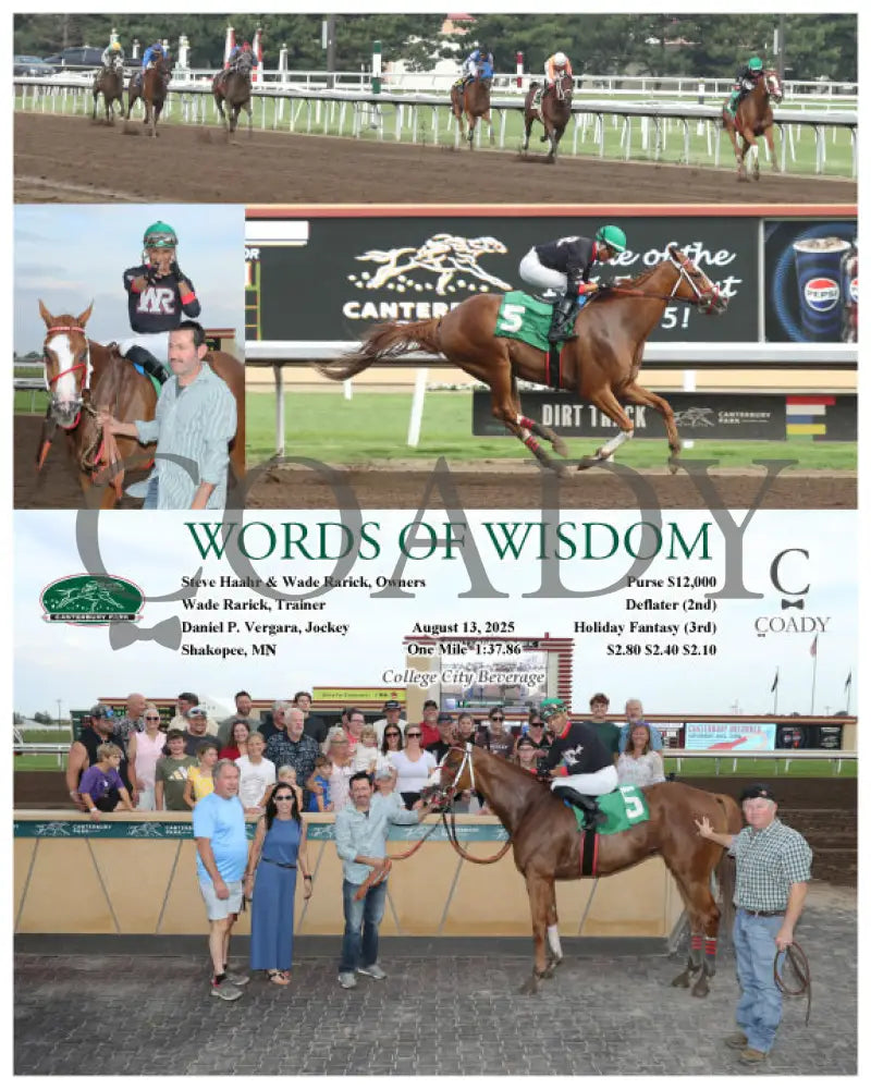 WORDS OF WISDOM - 08-13-25 - R03 - CBY Canterbury Park