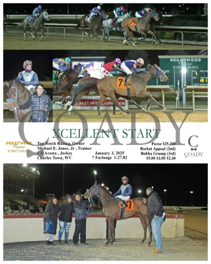 Xcellent Start - 01-03-25 R07 Ct Hollywood Casino At Charles Town Races