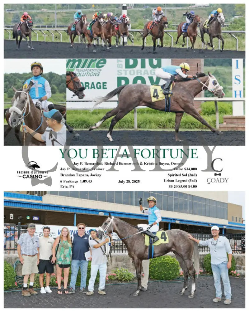 YOU BET A FORTUNE - 07-28-25 - R07 - PID Presque Isle Downs