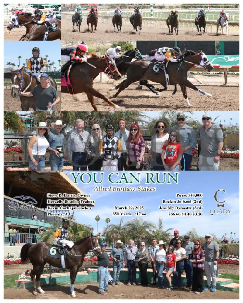 YOU CAN RUN - Allred Brothers Stakes - 03-22-25 - R01 - TUP Turf Paradise