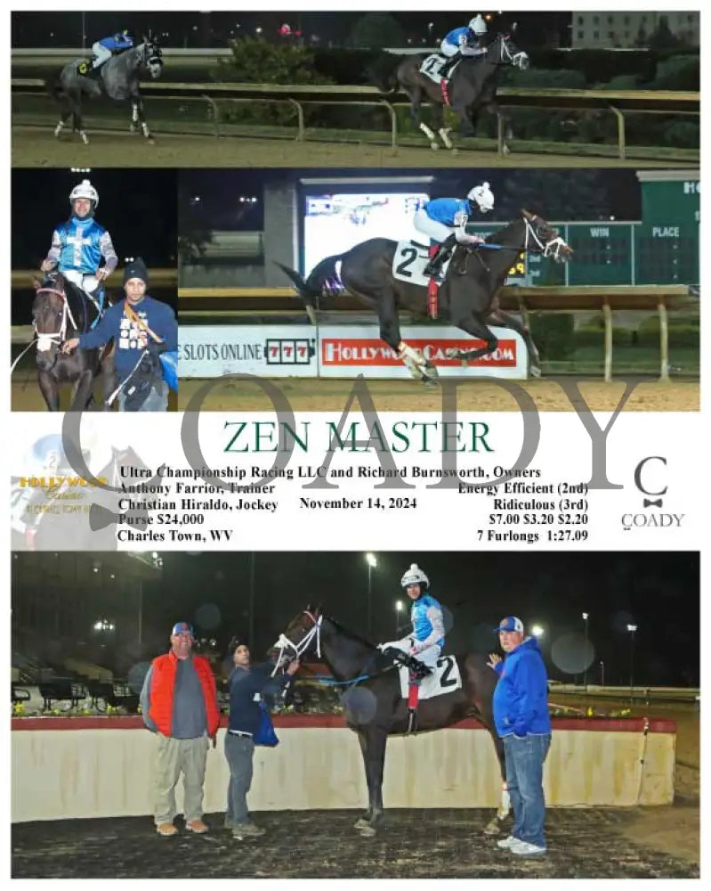 Zen Master - 11-14-24 R06 Ct Hollywood Casino At Charles Town Races