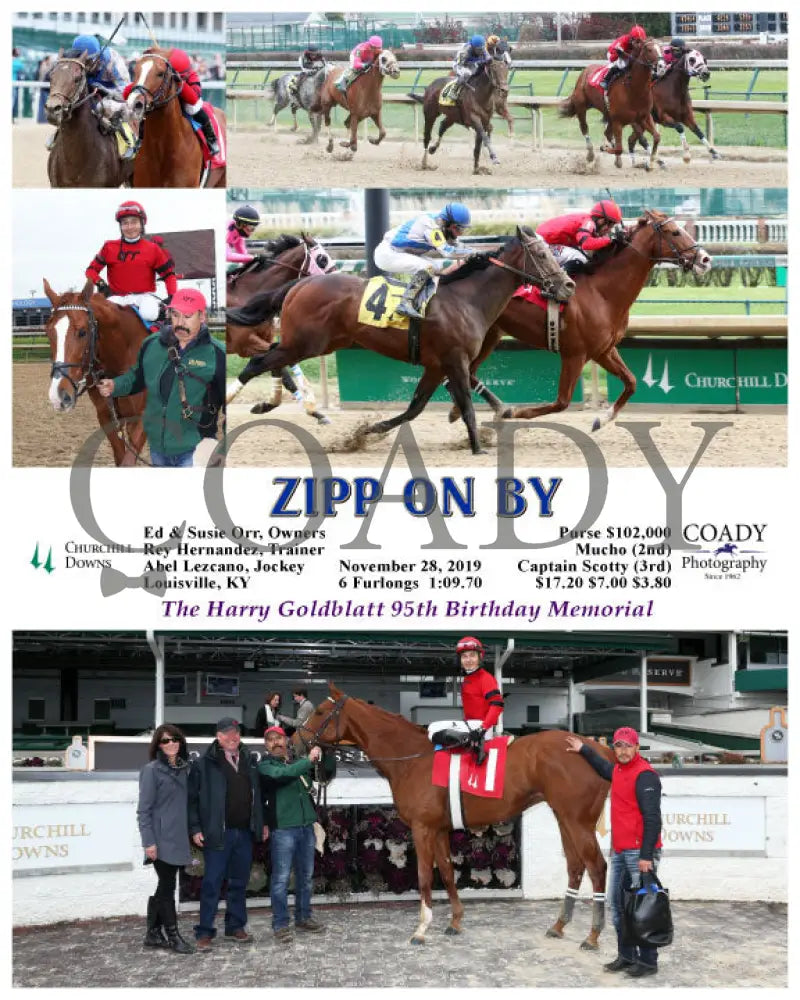 Zipp On By - 11-28-19 R05 Cd Churchill Downs