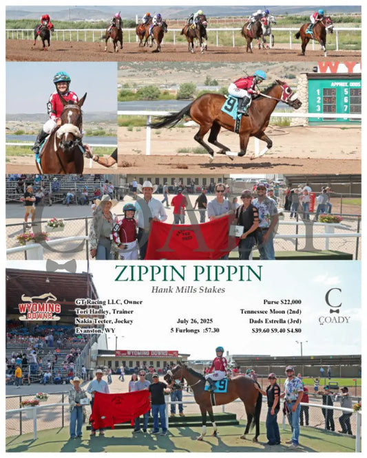 ZIPPIN PIPPIN - Hank Mills Stakes - 07-26-25 - R09 - WYO Wyoming Downs
